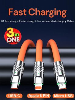 3in1 Super Fast Charging Data Cable Edge Zapvi