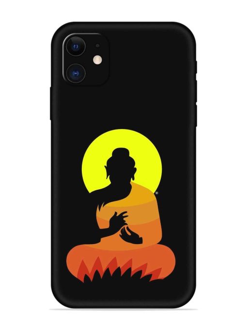 Buddha Art Black Embossed Soft Silicone Case for Apple Iphone 11 Edge Zapvi