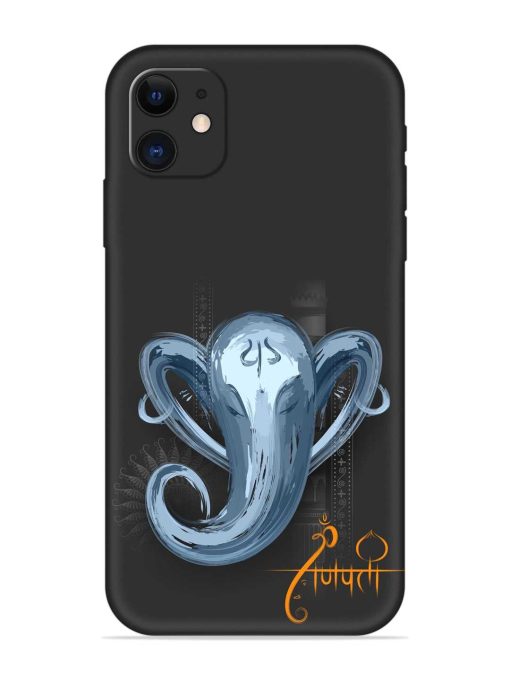 Illustration Lord Ganpati Embossed Soft Silicone Case for Apple Iphone 11 Edge Zapvi