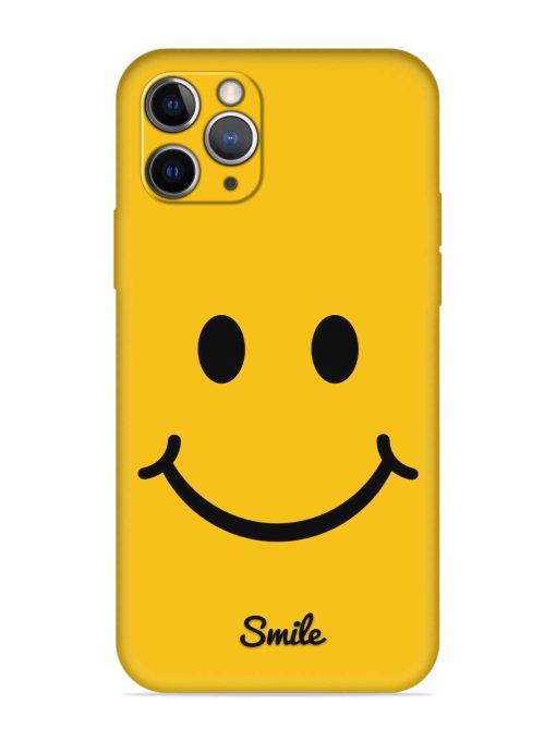 Yellow Smiley Embossed Soft Silicone Case for Apple Iphone 11 Pro Edge Zapvi