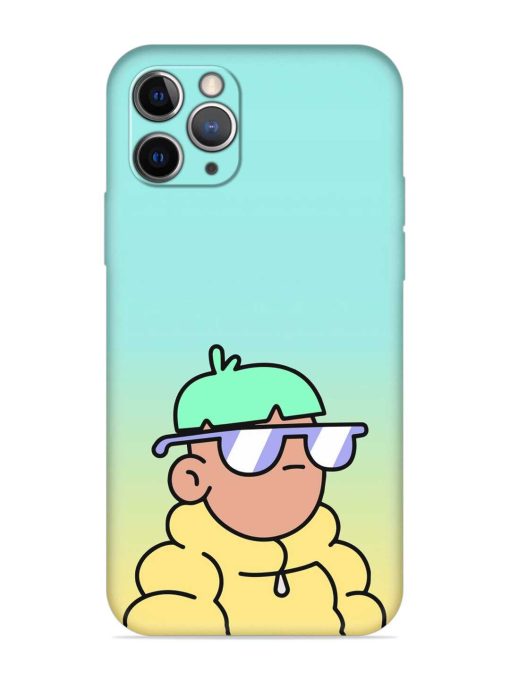 Doodles Cool Character Embossed Soft Silicone Case for Apple Iphone 11 Pro Edge Zapvi