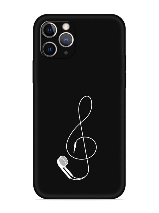 Music Earphone Vector Embossed Soft Silicone Case for Apple Iphone 11 Pro Edge Zapvi