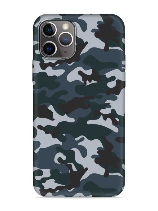 Dark Blue Army Military Art Embossed Soft Silicone Case for Apple Iphone 11 Pro Max Edge Zapvi