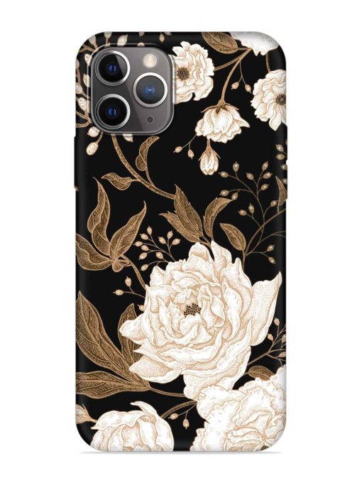 Peonies Roses Floral Embossed Soft Silicone Case for Apple Iphone 11 Pro Max Edge Zapvi