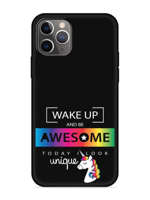 Inspirational Quote Unicorn Embossed Soft Silicone Case for Apple Iphone 11 Pro Max Edge Zapvi