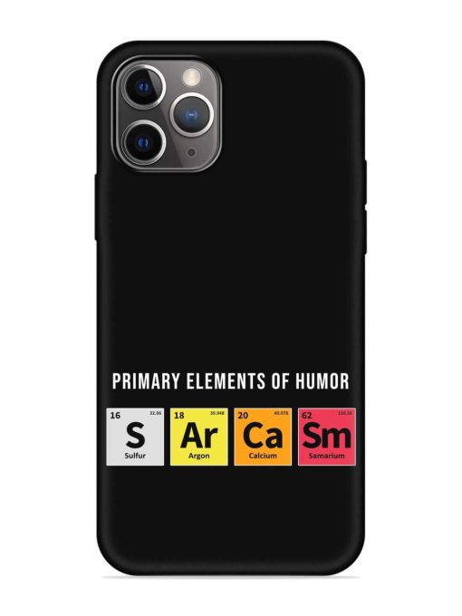 Primary Elements Humor Embossed Soft Silicone Case for Apple Iphone 11 Pro Max Edge Zapvi