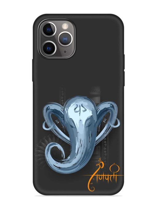 Illustration Lord Ganpati Embossed Soft Silicone Case for Apple Iphone 11 Pro Max Edge Zapvi