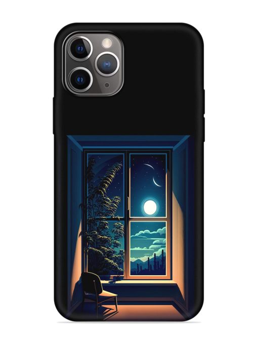 Night View At Window Embossed Soft Silicone Case for Apple Iphone 11 Pro Max Edge Zapvi