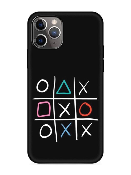 Super Neon Tic-Tac-Toe Embossed Soft Silicone Case for Apple Iphone 11 Pro Max Edge Zapvi