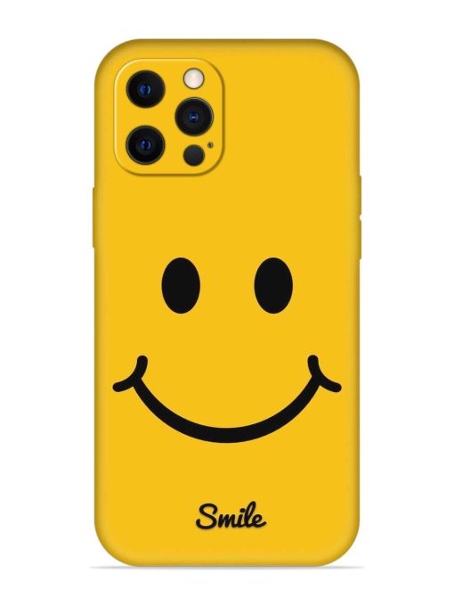 Yellow Smiley Embossed Soft Silicone Case for Apple Iphone 12 Pro Edge Zapvi