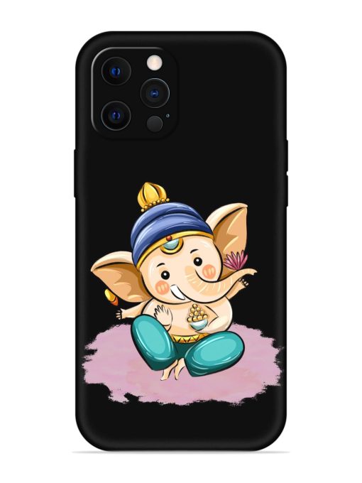 Bal Ganesh Vector Art Embossed Soft Silicone Case for Apple Iphone 12 Pro Edge Zapvi