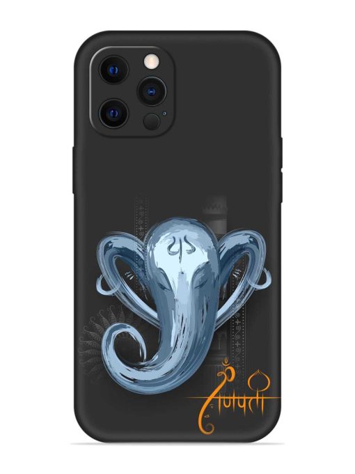 Illustration Lord Ganpati Embossed Soft Silicone Case for Apple Iphone 12 Pro Edge Zapvi