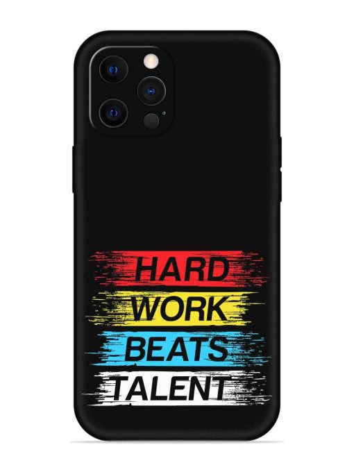 Hard Work Beats Embossed Soft Silicone Case for Apple Iphone 12 Pro Edge Zapvi