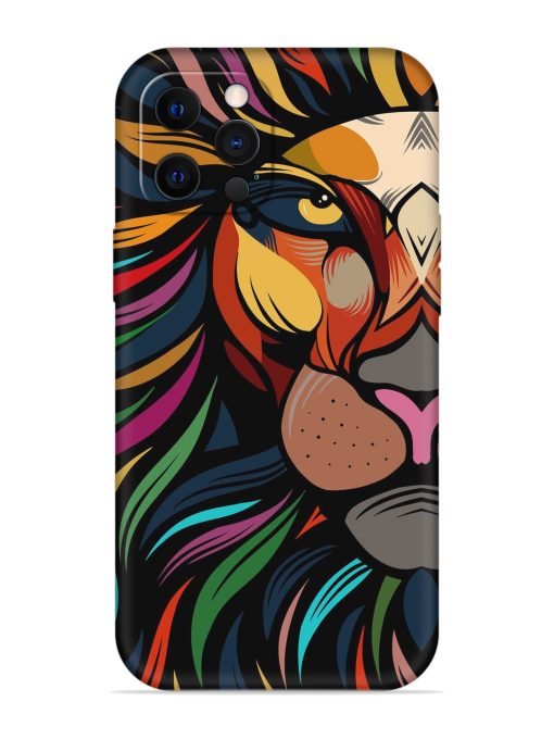 Trippy Lion Art Embossed Soft Silicone Case for Apple Iphone 12 Pro Edge Zapvi