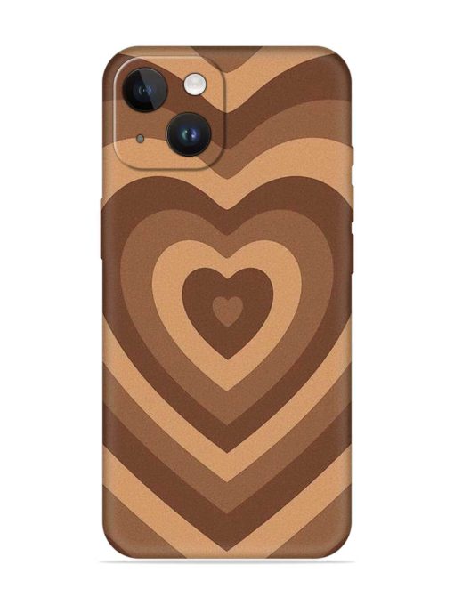 Brown Heart Embossed Soft Silicone Case for Apple Iphone 14 Edge Zapvi