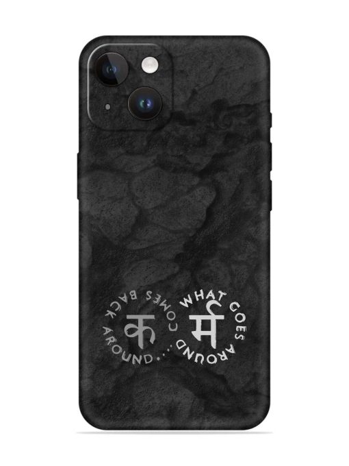 Karma Hindi Word Embossed Soft Silicone Case for Apple Iphone 14 Edge Zapvi