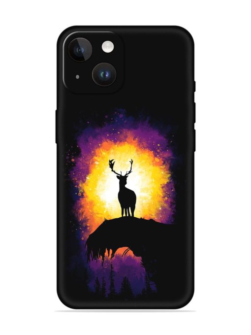 Elk Animal Art Embossed Soft Silicone Case for Apple Iphone 14 Edge Zapvi