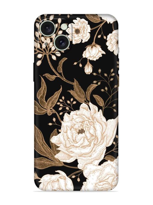 Peonies Roses Floral Embossed Soft Silicone Case for Apple Iphone 15 Plus Edge Zapvi