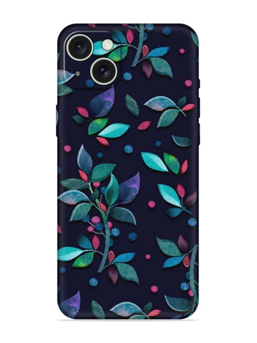 Decorative Watercolor Flower Embossed Soft Silicone Case for Apple Iphone 15 Plus Edge Zapvi