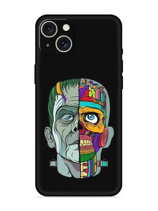 Men Vs Skull Embossed Soft Silicone Case for Apple Iphone 15 Plus Edge Zapvi