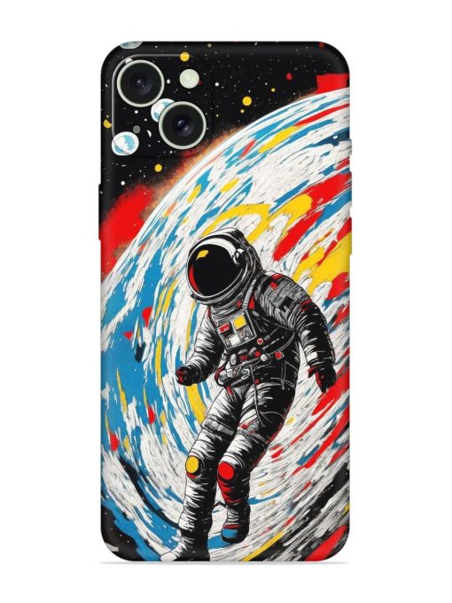 Astronaut Art Embossed Soft Silicone Case for Apple Iphone 15 Plus Edge Zapvi