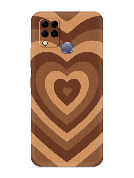 Brown Heart Embossed Soft Silicone Case for Infinix Hot 10S Edge Zapvi