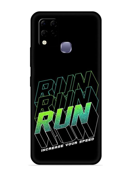 Run Embossed Soft Silicone Case for Infinix Hot 10S Edge Zapvi