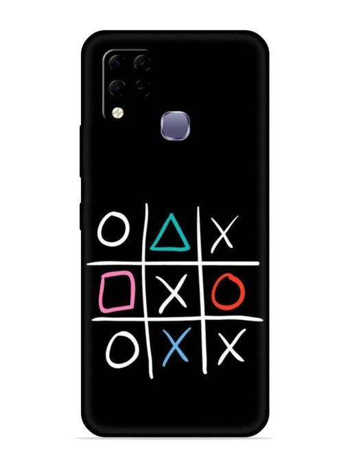 Super Neon Tic-Tac-Toe Embossed Soft Silicone Case for Infinix Hot 10S Edge Zapvi