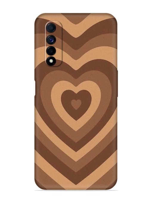 Brown Heart Embossed Soft Silicone Case for Realme Narzo 30 (4G) Edge Zapvi