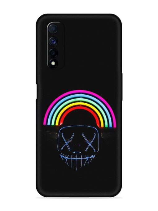 Mask Rainbow Embossed Soft Silicone Case for Realme Narzo 30 (4G) Edge Zapvi