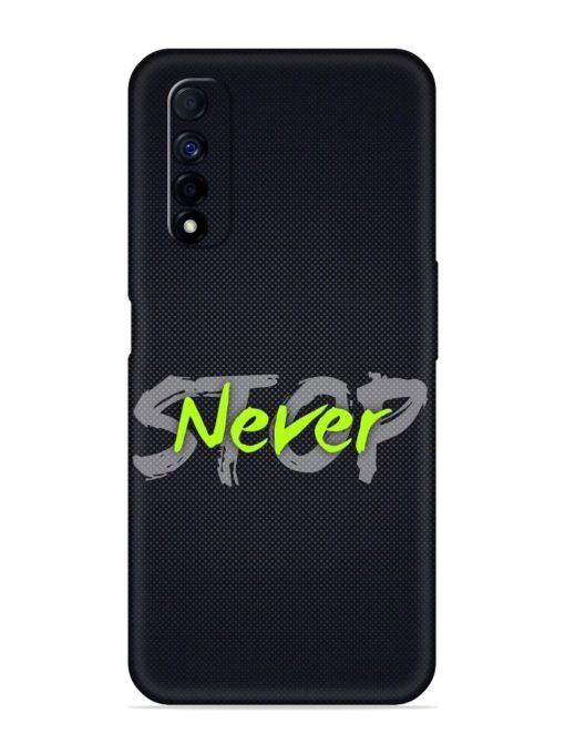 Never Stop Embossed Soft Silicone Case for Realme Narzo 30 (4G) Edge Zapvi