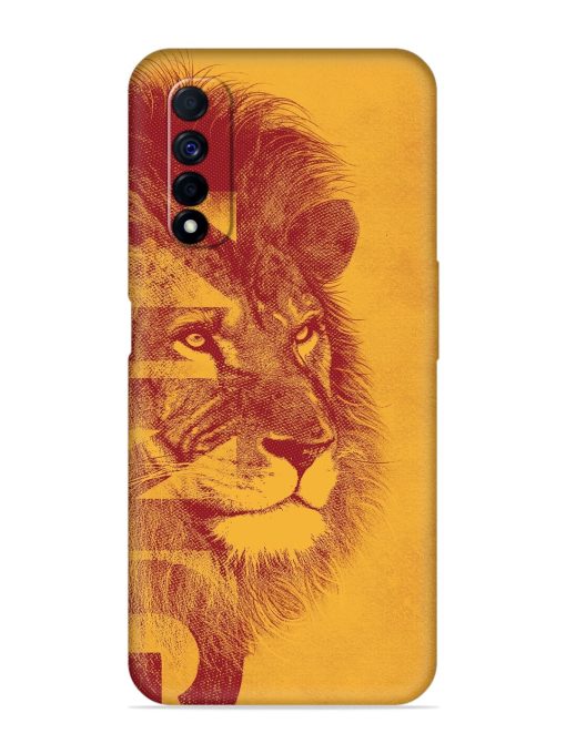 Gold Lion Crown Art Embossed Soft Silicone Case for Realme Narzo 30 (4G) Edge Zapvi