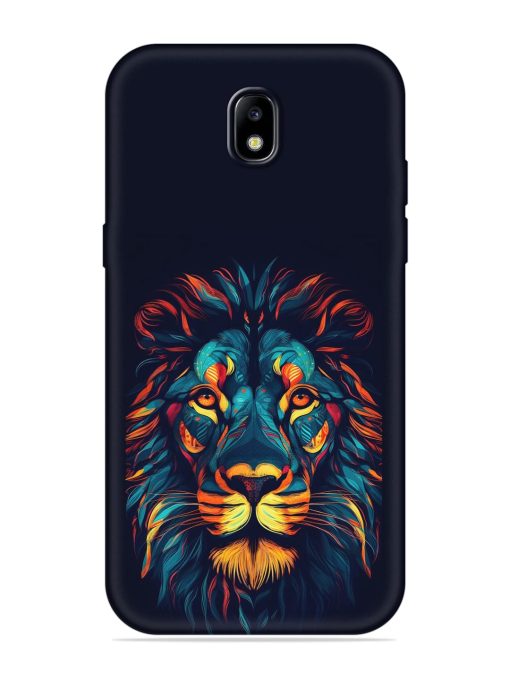 Colorful Lion Embossed Soft Silicone Case for Samsung Galaxy J7 (2017) Edge Zapvi