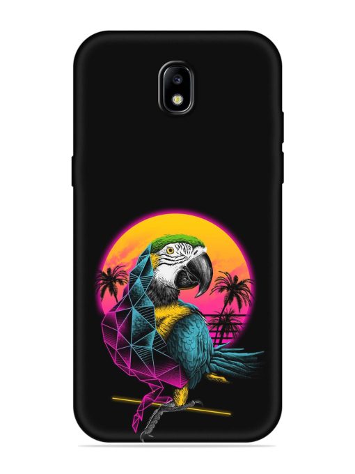 Rad Parrot Embossed Soft Silicone Case for Samsung Galaxy J7 (2017) Edge Zapvi