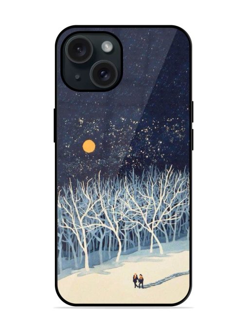 Full Moon Snowshoe Tour Glossy Metal TPU Case Edge Zapvi