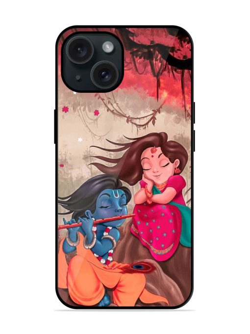 Radhe Krishna Water Art Glossy Metal TPU Case Edge Zapvi