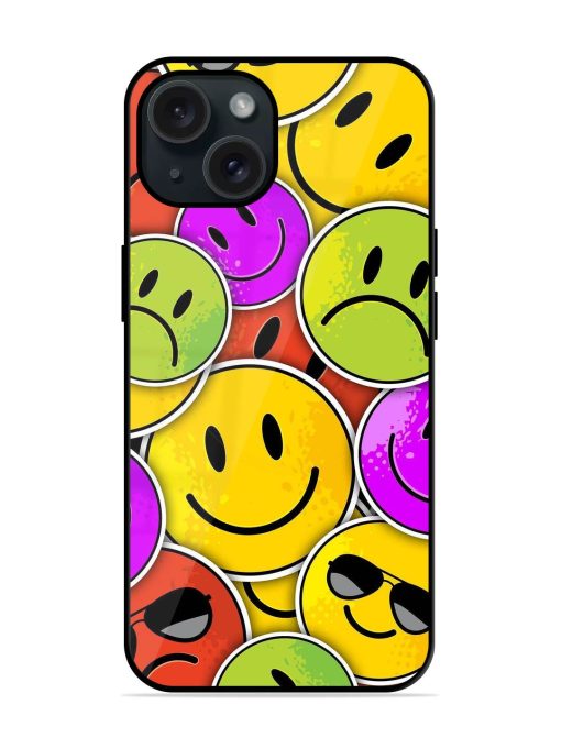 Emoji Pattern Art Glossy Metal TPU Case Edge Zapvi