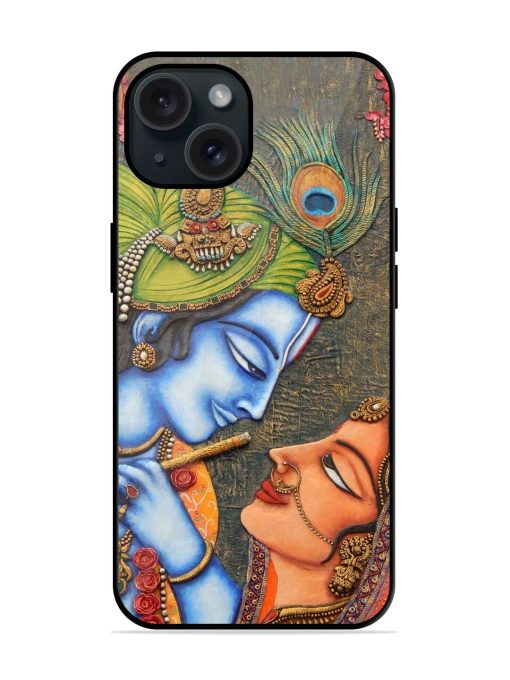 Lord Radha Krishna Flute Art Glossy Metal TPU Case Edge Zapvi