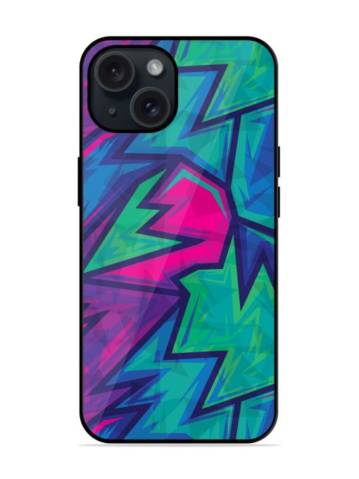 Colorful Abstract Geometric Glossy Metal TPU Case Edge Zapvi