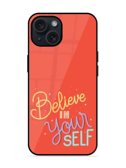 Believe Yourself Lettering Glossy Metal TPU Case Edge Zapvi