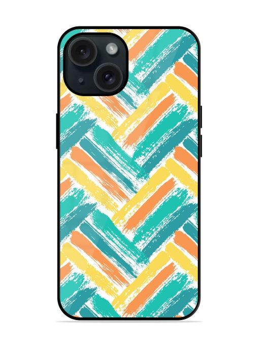 Painted Chevron Pattern Glossy Metal TPU Case Edge Zapvi