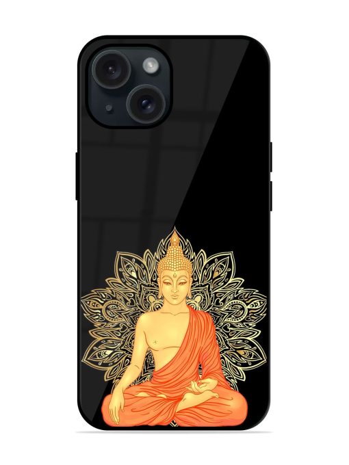 Sitting Buddha Over Glossy Metal TPU Case Edge Zapvi