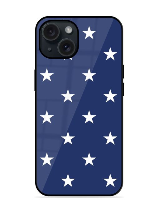 White Star Pattern Glossy Metal TPU Case Edge Zapvi