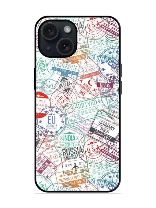 Passport Stamp Seamless Glossy Metal TPU Case Edge Zapvi