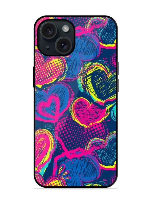 Abstract Seamless Hearts Glossy Metal TPU Case Edge Zapvi