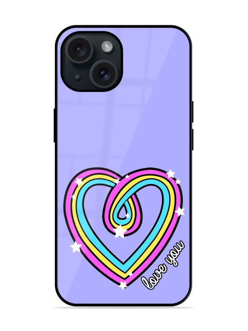 Colorful Rainbow Heart Glossy Metal TPU Case Edge Zapvi