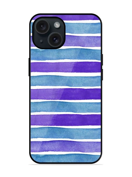 Blue Purple Watercolor Glossy Metal TPU Case Edge Zapvi