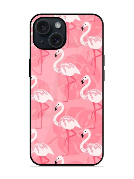 Seamless Pink Flamingo Glossy Metal TPU Case Edge Zapvi