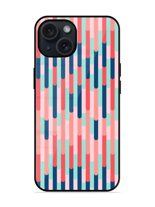 Colorful Vertical Stripes Glossy Metal TPU Case Edge Zapvi