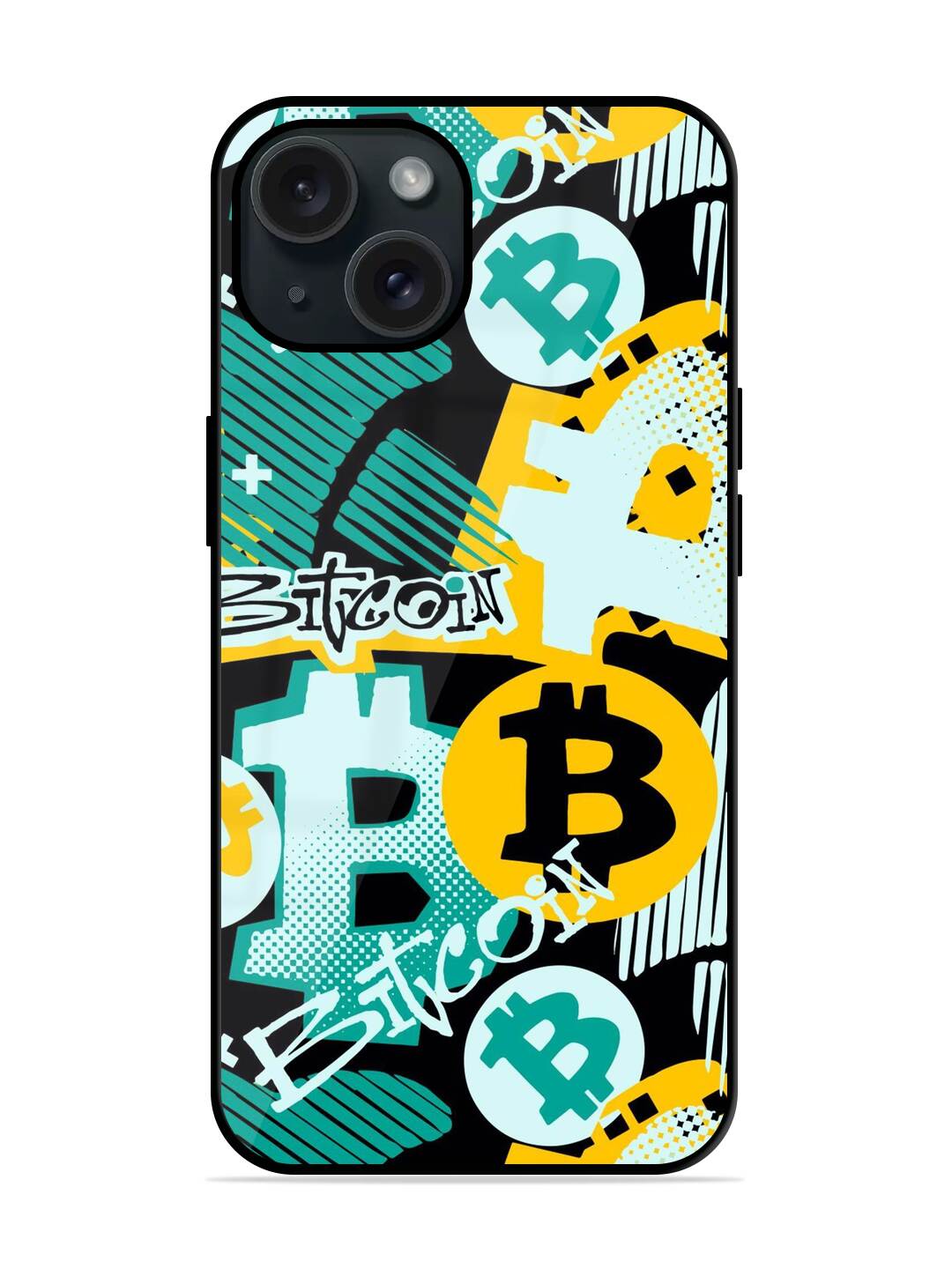 Bitcoin Doodle Style Glossy Metal TPU Case 1 Bitcoin Doodle Style Glossy Metal TPU Case Edge Zapvi